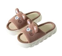 Yoroka Pantoufles en forme d'animal mignon avec semelle épaisse douce pour l'intérieur et l'extérieur pour femme, ours, 37/38 EU
