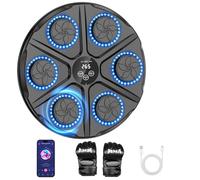 yorraka Music Boxing Machine Adulte - 12 Modes de 12 Vitesse Cible Boxe Mural Musique avec Gants de Boxe - Comptage Intelligent et Bluetooth Musicboxing pour Entraînement à la Maison