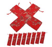 YOSADIER 10 Pièces Brocade Jewelry Pouches Small Drawstring Bags Chinese Style Embroidered Gift Bags For Wedding Party Favors And Candy Storage