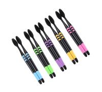 YOSADIER 10 Pièces Brosse à Dents Au Charbon De Bambou Brosse à Manche Antidérapant Brosse à Dents De Soins Personnels Brosse Au Charbon De Bambou Couleur Aléatoire