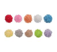 YOSADIER 10 Pièces Chat Balle en Peluche Interactive Douce Multicolore pour Intérieur Réduit L'ennui et Stimule Le Jeu des Chats Couleur Aléatoire