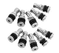 YOSADIER 10 Pièces Valves de Roue Moto en Alliage D'aluminium et Caoutchouc Étanches pour Réparation et Entretien de Pneus Tubeless Moto avec Trou de Jante 8mm
