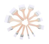 YOSADIER 12 pièces Lot de Pinceaux Plats Nylon avec Manche pour Peinture à Huile et Dessin DIY Brosses Durables et Faciles à Nettoyer Kit Pinceaux Adaptés Garçon Fille et Adultes