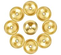 YOSADIER 12 Pièces Support Flottant à Mèche en Aluminium, Petit Trou, Or | Disque pour Lampe à Huile, Lot de Supports Serviceables, Élégants et Pratiques, Format Compact