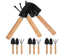 YOSADIER 15 Pièces Mini Outils de Jardinage à Main en Métal avec Manches en Bois, Truelle, Cultivateur et Pelle pour Rempotage et Ameublissement du Sol, Compact et Léger, pour Plantes