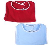 YOSADIER 2 Pièces Bavoirs pour Aînés en Polyester Léger et Doux, Bavoirs D'entraînement Lavables pour Adultes, Protection pour Repas et Soins Quotidiens