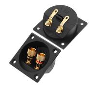 YOSADIER 2 pièces Connecteur de Borne Audio Cuivre Pur Prise à Ressort pour Subwoofer Connecteur Fiable pour Caisson de Basses Accessoire Haut-Parleur Voiture et Maison Installation Facile