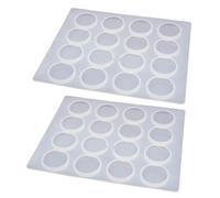 YOSADIER 2 pièces Moule Silicone Cavités pour Sceau de Cire Vintage Kit DIY Créatif Réutilisable Léger et Facile à Nettoyer pour Fabrication de Tampons de Scellement