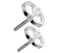 YOSADIER 2 Pièces Poignée de Tour Ronde en Acier Carbone Chromé, Design Ergonomique pour Fraiseuse et Machine à Main, Résistance la Corrosion Fatigue Lors D'opérations Longues