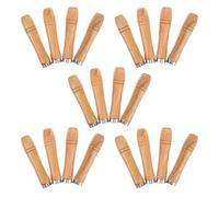 YOSADIER 20 Pièces Ensemble D'ustensiles pour Barbecue Manche en Bois Court, Construction Robuste et Protection la Chaleur, Poignée Élégante pour Cuisson en Extérieur