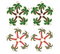 YOSADIER 20 pièces Lot de Breloques Pendentifs DIY Style Hawaï Alliage pour Bijoux Accessoires pour Boucles Oreilles et Colliers Couleurs Vives et Design Tropical pour Créations Uniques