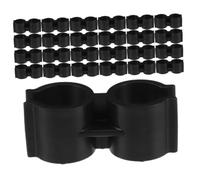 YOSADIER 25 Pièces Pince à balai adaptateur balai vers pelle à poussière clips de fixation de tuyaux connecteur de pôle à pelouse raccord de tuyau Plastique Noir