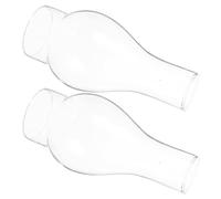 YOSADIER 2pcs abat-jour en verre clair pour lampe à pétrole, style rétro avec protection contre le vent, pour éclairage d'appoint en hôtel ou dortoir