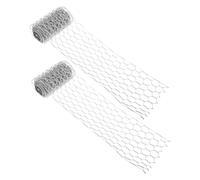 YOSADIER 2pièces Filet De Grillage Hexagonal Galvanisé Treillis Maille Serrée pour Poulailler Et Jardin Barrière Résistante pour Volaille Et Lapins Cadre Filet Sécurité Multifonction Extéri