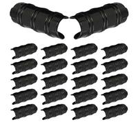 YOSADIER 30 pièces Clips Serre Alliage PC Haute Résistance Fixation Film Serre Kit Connecteur Tube pour Bâche Protection Plantes Noir