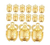 YOSADIER 30 pièces Lot de Breloques Pendentifs Scarabée Vintage Égyptien pour Création Bijoux Colliers Bracelets Porte-clés Accessoires Bijouterie Or