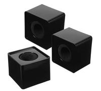 YOSADIER 3pcs Drapeaux de Micro en Plastique Noir Logo Station, Installation Facile et Léger, Diamètre de Trou 37mm, pour Présentations et Discours