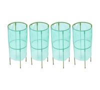 YOSADIER 4 Ensembles Cage de Protection Hivernale pour Plantes Grimpantes et Semis en Plastique Vert avec Structure Robuste et Cadre Résilient pour Jardin et Potager