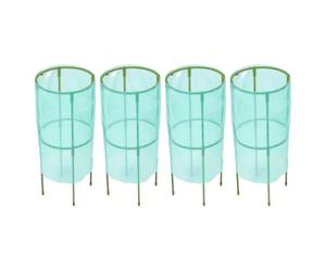 YOSADIER 4 Ensembles Cage de Protection Hivernale pour Plantes Grimpantes et Semis en Plastique Vert avec Structure Robuste et Cadre Résilient pour Jardin et Potager