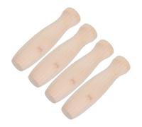 YOSADIER 4 Pièces Poignée en Bois Résistante la Chaleur pour Ustensile de Barbecue et Théière, Accessoire Cuisine 10,5x2,4 Cm, Protection Les Brûlures, pour Barbecue Cuisine