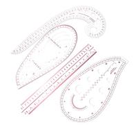 YOSADIER 4 pièces Règle Couture Plastique Métrique Courbe pour Dessin Coupe et Création Vêtements Outil Polyvalent pour Couturiers Designers et Débutants