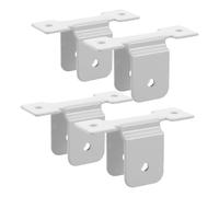 YOSADIER 4 Pièces Support de Fixation pour Rambarde de Lit Blanc en Métal Épais 7,5x4x2,7 Cm Patins Antidérapants, Installation Rapide pour Soins à Domicile et Prévention des Chutes
