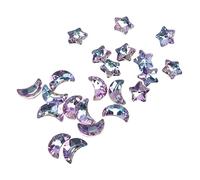 YOSADIER 40pièces Pendentifs Verre Accessoires Étoile Et Lune Pour Créations De Bijoux Parfait Pour Bracelets Et Autres Projets Artisanaux