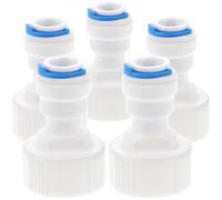 YOSADIER 5 pièces Adaptateur Npt Femelle à Connecteur Rapide pour Tuyau PE Raccords pour Système de Filtration Eau et Arrosage