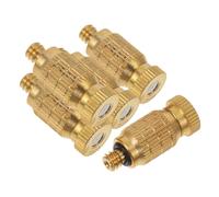 YOSADIER 5 pièces Buses de Brumisation Haute Pression Cuivre Embouts Atomiseurs Résistants Température pour Arrosage Extérieur et Terrasse Buses de Pulvérisation pour Tuyau avec Filetage