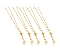 YOSADIER 5 pièces Lot de Chaînes Coulissantes Réglables Cuivre Doré pour Fabrication de Bijoux DIY Bracelets Semi-finis pour Femmes Accessoires Personnalisables