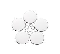YOSADIER 50pcs Plateau Rond en Acier Inoxydable Argenté 14mm pour Fabrication de Bijoux Pendentifs DIY Anneaux Plats Fins et Élégants pour Colliers Bracelets