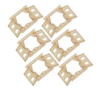 YOSADIER 6 Pièces Fenêtre Miniature en Bois Brute, Légère et Peinturable, pour Décor de Jardin Féerique ou Leçons D'art, Artisanat Fait Main pour Amateurs et Professionnels