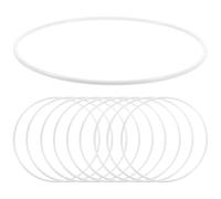 YOSADIER Anneaux Métalliques pour Attrape-rêves 10 Pcs Blancs 120x3 Mm Cercles en Fer pour Macramé Et Loisirs Créatifs Décoration Maison Artisanat Et Création Présent DIY