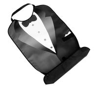YOSADIER Bavoir Imperméable pour Adultes Noir en Polyester, Jetable Ajustement Confortable, Protection pour Femmes et Personnes Âgées Pendant les Repas