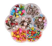 YOSADIER Boîte de 2 Mini Attaches Parisiennes Métalliques Colorées de 6 à 12 MM Accessoires DIY pour Loisirs Créatifs Matériel de Bricolage pour Garçon et Filles Attaches Parisiennes