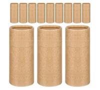 YOSADIER Boîte de Rangement en Papier Kraft 12pcs pour Flacons D'huiles Essentielles 50ml, Tube Cartonné Élégant et Minimaliste, pour Offrir à Domicile