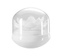 YOSADIER Boîte de Rangement pour Cure-dents en Plastique Blanc Forme Lotus avec Couvercle, Distributeur et Organisateur pour Décoration Maison et Coiffeuse