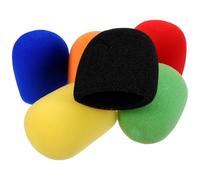 YOSADIER Bonnettes Anti-vent Ajustement Proche sans Fuite Lot de 6 en Mousse Légère pour Microphones Portables pour Salles de Conférence et Ktv