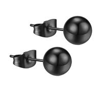 YOSADIER Boucles D'oreilles ou Plan de Relations Publiques Boule pour Femmes en Acier Inoxydable Noir, Hypoallergéniques, Décoration Élégante, pour Anniversaire