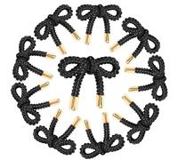 YOSADIER Boutons à Nœud Métalliques pour Couture, Lot de 10 Pièces 25 Mm, Couleur Or Clair et Noir, Boutons de Pull et Manteau Décoratifs, Fournitures de Couture pour Vêtements Féminins