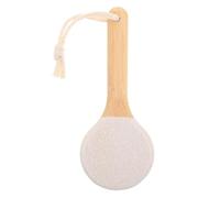 YOSADIER Brosse Exfoliante pour Pieds en Bambou et Carbure de Silicium, Élimine les Peaux Mortes et Callosités, pour Bain, Unisexe Blanc