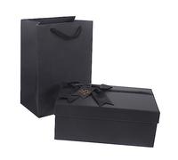 YOSADIER Coffret Présents Élégant 2Pcs pour et Rouges à Boîte de Luxe Carrée Coffret de Mariage pour Saint-Valentin et Anniversaires Décoration Polyvalente