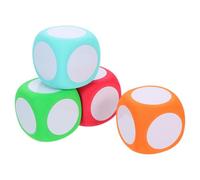 YOSADIER Cubes Éducatifs Innovants Dés en Mousse Effaçables à Sec Lot de 4 6cm avec Surface Écrivable pour Garçon et Filles et Enseignants pour Formation Professionnelle et Salle