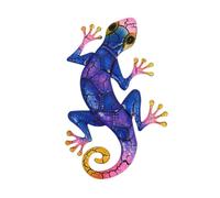 YOSADIER Décoration Murale Gecko en Fer Pendentif Suspendu Unique, Ornement Mural Délicat et Résistant pour Fenêtres et Couloirs, Sculpture Extérieure Élégante