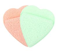 YOSADIER Éponge Visage en 2 Pièces, Moufles Démaquillants Efficaces et Mignons pour Nettoyage et Exfoliation Douce du Visage, Gain de Temps Assuré