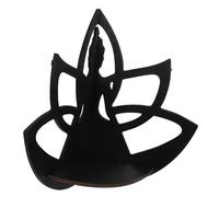 YOSADIER Étagère Murale d'angle Étagère Flottante en Bois Forme Lotus Noire Multi-Fonction pour Affichage et Rangement, Design Élégant pour Bureau ou Auberge