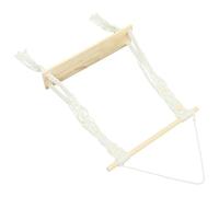 YOSADIER Étagère Murale Flottante en Macramé Support pour Pot de Fleurs en Corde de Coton Décoration Bohème pour Toute Pièce de la Maison Étagère Suspendue Pompons en Bois