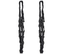 YOSADIER Filets de Mangeoire Suspendus pour Poules 2 Pièces, Panier Alimentation Poulet Noir en Filet Résistant pour Légumes et Fruits, Accessoires Nourrir Les Poulets pour Poulailler