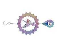 YOSADIER Girouette Attrape-Vent Extérieur en Acier Inoxydable Coloré Décor Rotatif 3D Oiseau-Mouche 15 CM Ornement Suspendu pour Jardin Terrasse et Pelouse Décoration Tournante Le Vent