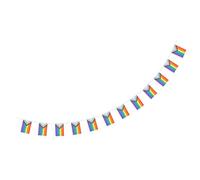 YOSADIER Guirlande de Fanions Arc-en-ciel Lgbt pour Décoration de Fête et Extérieur, 30 Fanions 14x21 Cm, Longueur 9 M, Banderole Lesbienne Colorée pour Événements de Fierté